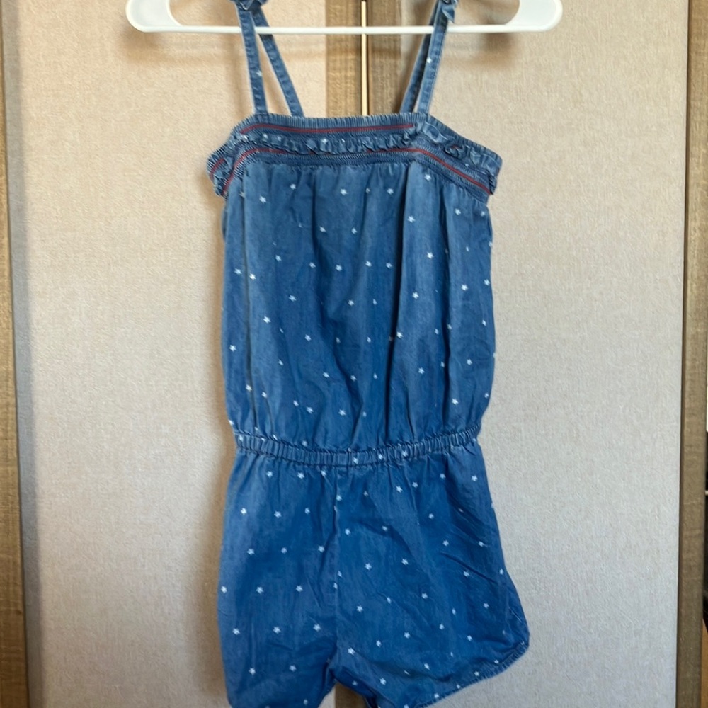 FINAL MARKDOWN Girls Cat & Jack Blue with stars romper xl